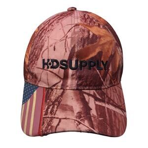 HD Supply Strapback Baseball Cap Multicolor OS Adjustable Patriotic Camouflage